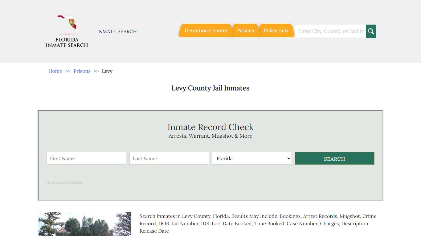 Levy County Jail Inmates | Florida Inmate Search